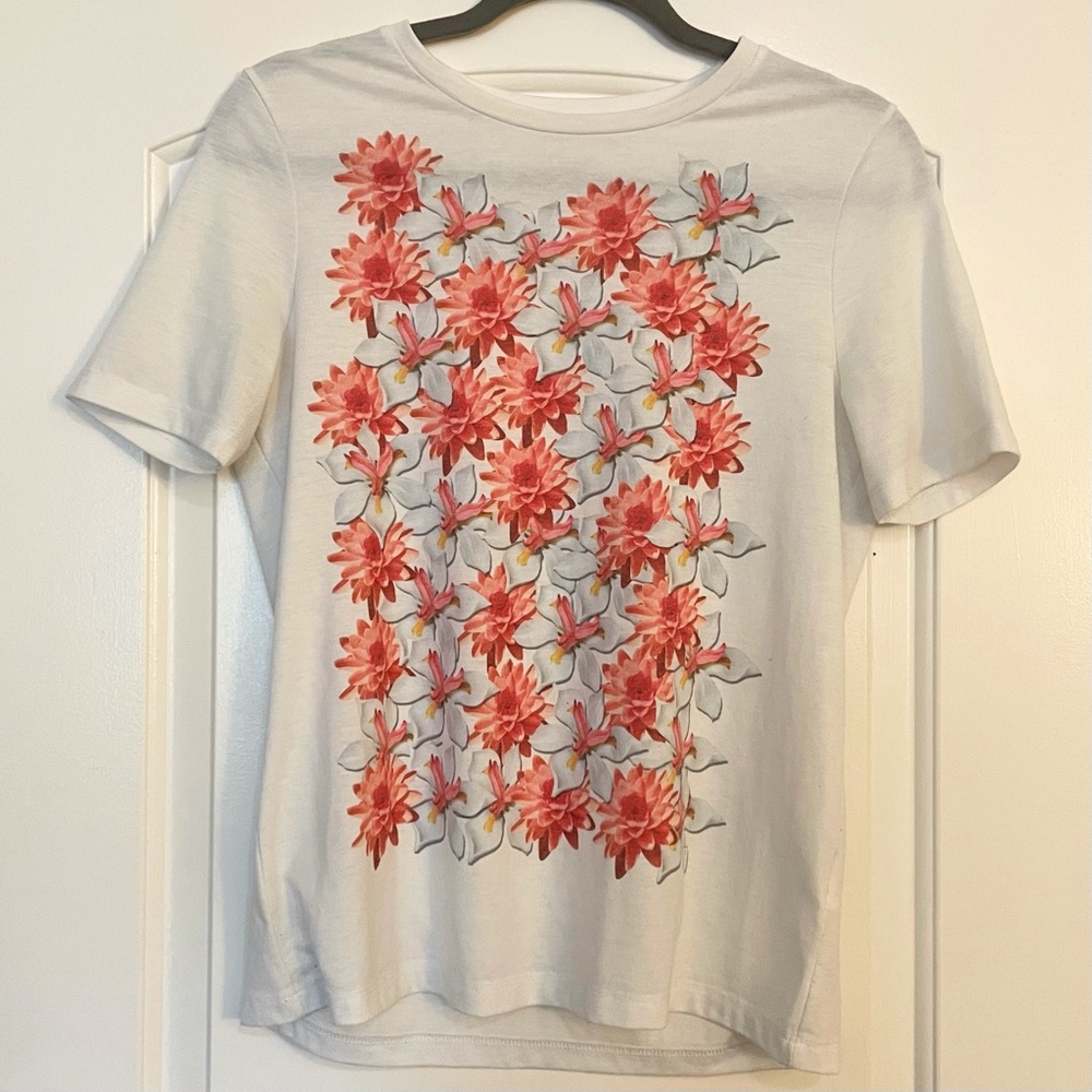 Tory Burch off white floral T-shirt